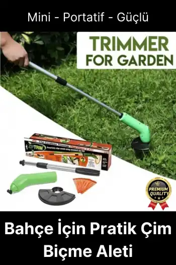 Portatif Mini Çok Fonkiyonlu Güçlü Kablo Gaz Gerektirmez Pilli Bağ Bahçe Çim Ot Biçme Aleti