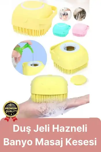Çok Amaçlı Silikon Evcil Hayvan Bebek Çocuk Şampuan Hazneli Banyo Masaj Tarak Duş Fırçası Kesesi