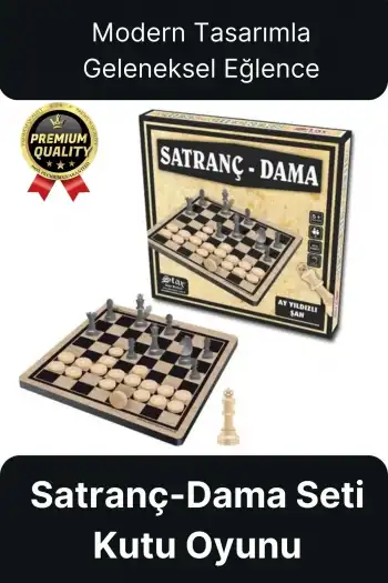 Özel Tasarım Stratejik Öğretici Zeka Geliştirici Çocuk Aile Boyu Etkinlik Eğlence Satranç Dama Seti
