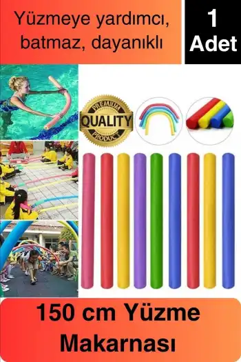 Renkli Dayanıklı Deniz Havuz Yüzme Makarnası Tatil Yüzücü Batmayan Sosis Köpüğü Yardımcı 1 Adet