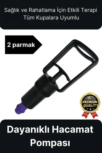Kaliteli Dayanıklı Tüm Kupalara Uyumlu Islak Kuru Kullanım 2 Parmak Hacamat Çekme Vakum Pompası
