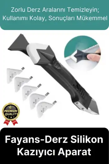 Çok Amaçlı Mutfak Banyo Fayans Derz Silikon Temizleme Kazıyıcı Sıyırıcı Ve Uygulayıcı Aparat 6 Parça