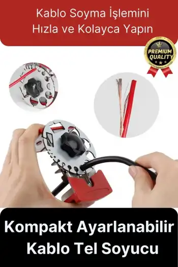 Çok Fonksiyonlu Seri Hızlı El Sıyırıcı Kompakt Ayarlanabilir Pratik Cep Formatında Kablo Tel Soyucu