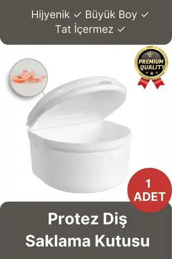 Premium Plastik Büyük Boy Hijyenik Gece Plak Protez Diş Taşıma Koruma Saklama Kutusu Kabı 1 Adet
