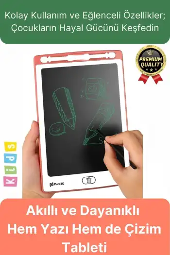 Kolay Kullanım Dayanıklı Lcd Ekranlı Kalemli Dijital Akıllı Çocuk Yazı Boyama Çizim Tableti 8,5 Inç