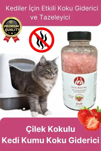 Çok Amaçlı Çilek Kokulu Deodorant Evcil Hayvan Kedi Kumu Koku Giderici Sülfat Epsom Tuzu 350 Gr