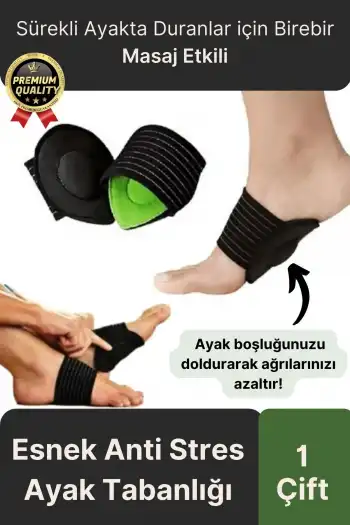 Esnek Yumuşak Çok Ayakta Kalma Yoğun İş Boşluk Destekleyici Anti Stres Ayak Tabanlığı-1 Adet