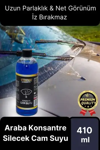Kolay Kullanım Uzun Parlaklık Net Görünüm İz Bırakmaz Araba Oto Konsantre Silecek Cam Suyu 410 mL
