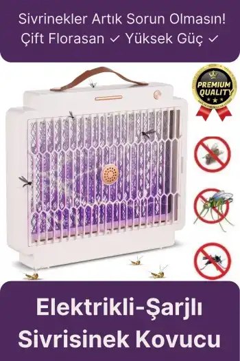 Yüksek Güç Elektrikli Uv Şarjlı Zincirli Askı Çift Taraflı Florasan Izgara Sinek Sivrisinek Öldürücü