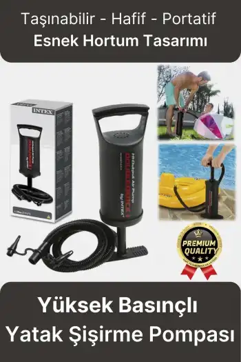 Çok Amaçlı Taşınabilir Hafif Portatif Yüksek Basınçlı Şişme Yatak Havuz Şişirme Manuel El Pompası