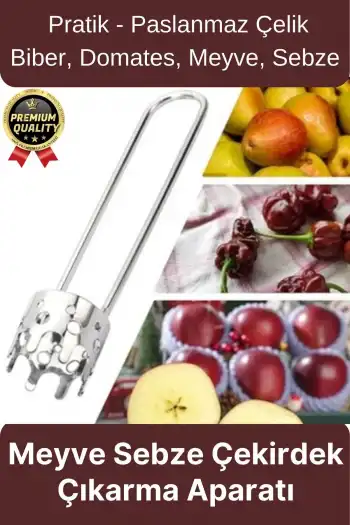 Çok Amaçlı Sağlam Pratik Paslanmaz Çelik Biber Domates Meyve Sebze Çekirdek Çıkarıcı Oyacak Aparatı