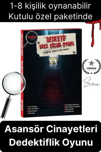 Yeni Seri Katil Kim Bulma Oyunu Kutulu Dedektif Vaka Çözme Grup Aktivitesi Asansör Cinayetleri