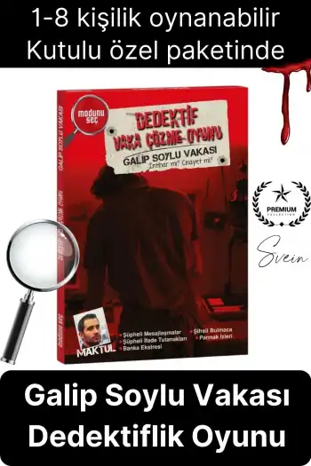 Yeni Seri Katil Kim Bulma Oyunu Kutulu Dedektif Vaka Çözme Grup Aktivitesi Galip Soylu Davası