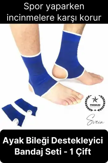 Yüksek Kalite Elastik Ayak Bilek Koruyucu Destek Bandajı Bandı Spor Sıkıştırma Sağ Sol Çift
