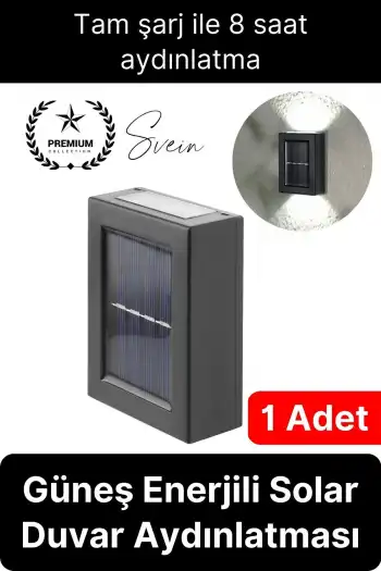 Bahçe Aydınlatması Solar Güneş Enerjili Dekoratif Led Işıklı Lamba Dış Mekan Su Geçirmez Sağlam