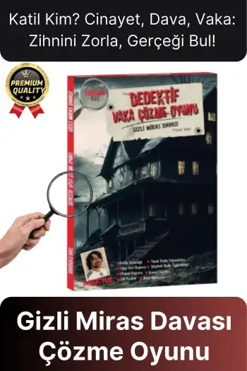 Premium Eğlenceli Kanlı Para Katil Kim Çok Gizli Miras Davası Dedektif Cinayet Vaka Çözme Oyunu