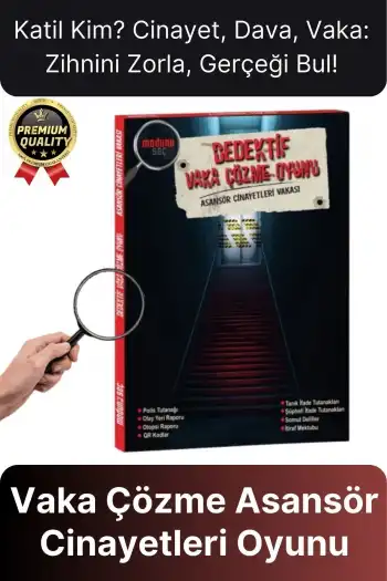 Premium Eğlenceli Asansör Cinayetleri Kanlı Para Katil Kim Çok Gizli Dava Dedektif Vaka Çözme Oyunu