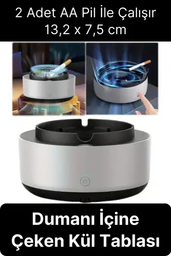 Dumanı İçine Çeken Kül Tablası Akıllı Koku Hava Temizleyici Kokusuz Küllük Filtreli Arabada Ev Ofis