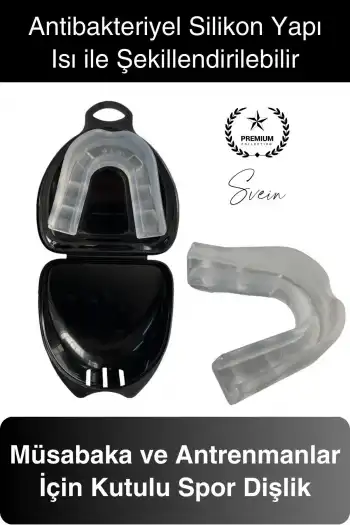 Silikon Medikal Boks Dişliği Şeffaf Kutulu Kick Boks Muay Thai Karate Judo Ağız Koruma Dişlik