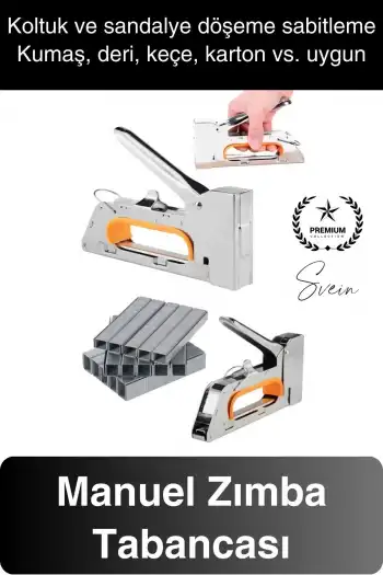 Premium Manuel Çelik Zımba Tabancası Ev Dekorasyon Mobilya Ahşap Çerçeve Çakma Mekanik Sunta Koltuk