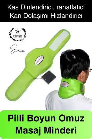 Rahatlatıcı Boyun Masaj Aleti Destek Şiltesi Pilli Cırt Cırt Kitap Okurken Kas Rahatlığı Egzersiz