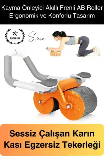 Sessiz Çalışan AB Roller Otomatik Karın Kası Egzersiz Tekeri Geri Tepme Fitness Aleti Ekipmanı