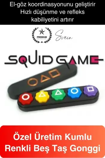 Squid Game 5 Taş Oyunu Seti Kutulu Renkli Geleneksel Kore Gonggi Koordinasyon Aile Parti Aktivite