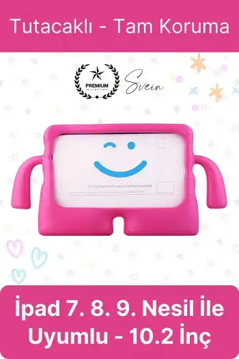 Dayanıklı Apple İpad 7. 8. 9. Nesil 10.2 İnç Uyumlu Çocuk İçin Ayaklı Tablet Kılıfı Koruyucu Silikon