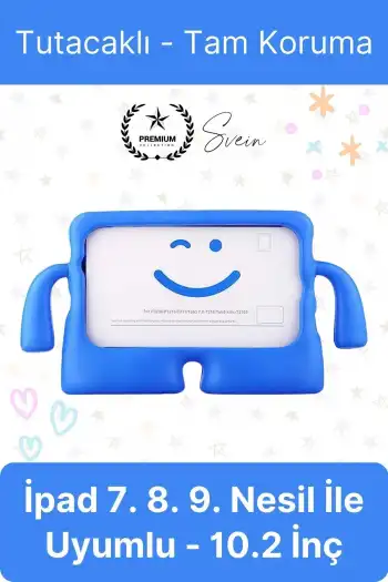 Dayanıklı Apple İpad 7. 8. 9. Nesil 10.2 İnç Uyumlu Çocuk İçin Ayaklı Tablet Kılıfı Koruyucu Silikon