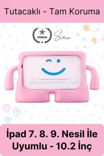 Dayanıklı Apple İpad 7. 8. 9. Nesil 10.2 İnç Uyumlu Çocuk İçin Ayaklı Tablet Kılıfı Koruyucu Silikon