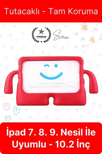 Dayanıklı Apple İpad 7. 8. 9. Nesil 10.2 İnç Uyumlu Çocuk İçin Ayaklı Tablet Kılıfı Koruyucu Silikon