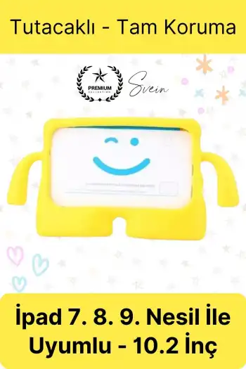 Dayanıklı Apple İpad 7. 8. 9. Nesil 10.2 İnç Uyumlu Çocuk İçin Ayaklı Tablet Kılıfı Koruyucu Silikon
