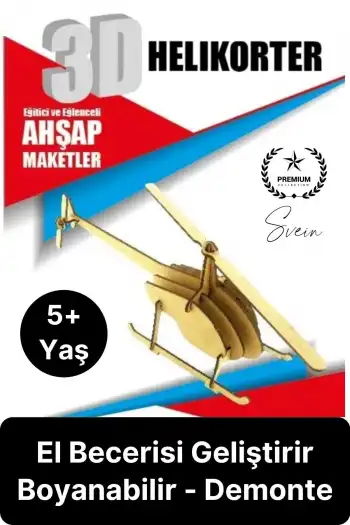 Özel Üretim 3 Boyutlu Minyatür Ham Ahşap Maket Boyanabilir Eğitici Öğretici Motor Beceri Hobi Oyun