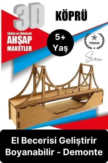 Özel Üretim 3 Boyutlu Minyatür Ham Ahşap Maket Boyanabilir Eğitici Öğretici Motor Beceri Hobi Oyun