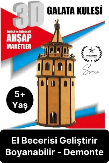 Özel Üretim 3 Boyutlu Minyatür Ham Ahşap Maket Boyanabilir Eğitici Öğretici Motor Beceri Hobi Oyun