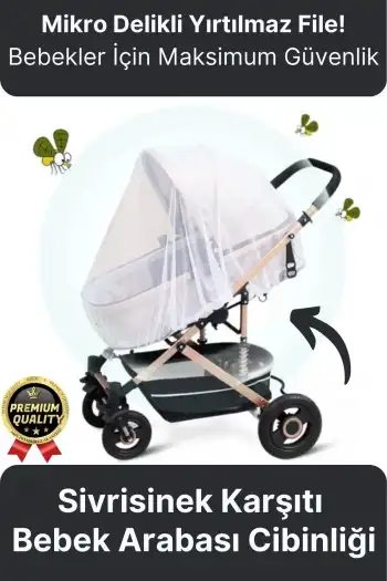 Dayanıklı Yırtılmaz Yıkanabilir Böcek Sinek Örümcek Sivrisinek Karşı Koruma Bebek Arabası Cibinliği