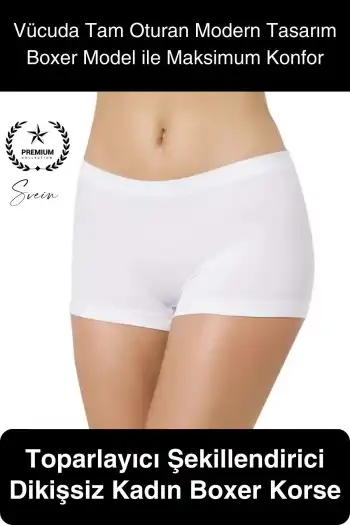 Premium Toparlayıcı Sıkılaştırıcı Kadın Boxer Korse Rahat Dikişsiz Saran Günlük İç Çamaşır