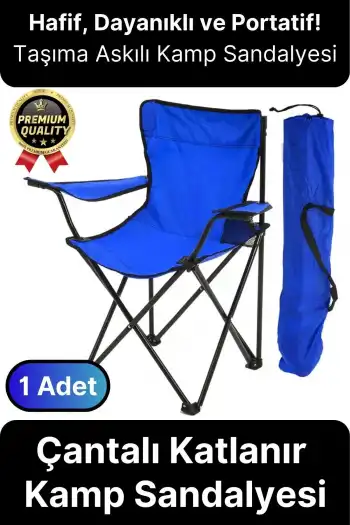 Taşıma Askılı 120 Kg Dayanıklı Konforlu Çantalı Katlanır Su Geçirmez Piknik Plaj Kamp Sandalyesi