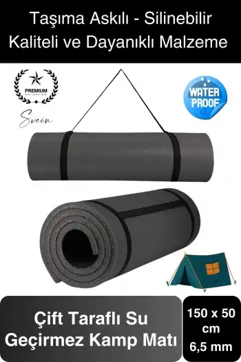 Taşıma Askılı 150 cm Dayanıklı Kaymaz Su Geçirmez Kamp Dağcılık Matı Rahat Konforlu Taşınabilir