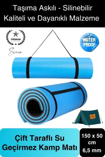 Taşıma Askılı 150 cm Dayanıklı Kaymaz Su Geçirmez Kamp Dağcılık Matı Rahat Konforlu Taşınabilir