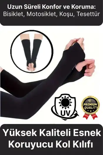 Kaliteli Uzun Kumaş Esnek Spor Bisiklet Motosiklet Koşu Tesettür Güneş Anti UV Koruyucu Kol Kılıfı