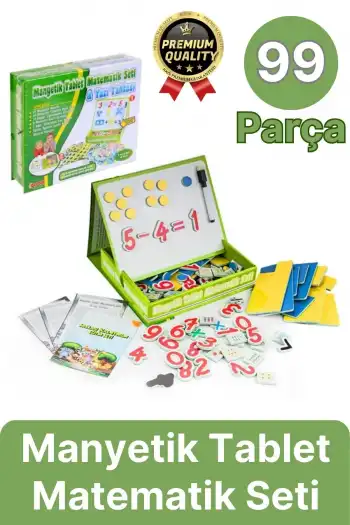 Özel Seri Eğlenceli Eğitici Öğretici Alfabe Rakam Sayı Yazı Tahtası Manyetik Tablet Matematik Seti