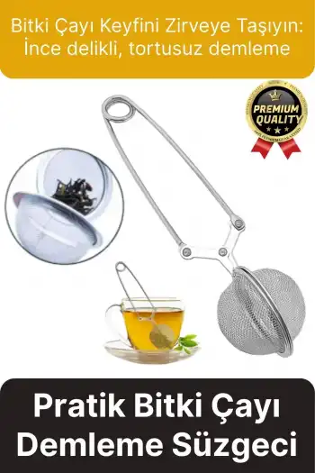 Yüksek Kalite Pratik Kolay Dayanıklı Paslanmaz Çelik Geniş Kulp Bitki Çayı Demleme Süzgeci Aparatı