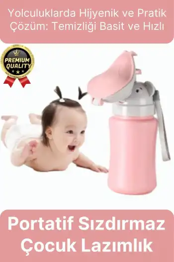 Çok Amaçlı Portatif Pratik Sızdırmaz Araba Yolculuk Çocuk Kız Erkek Pisuarı Lazımlık Küçük Tuvalet