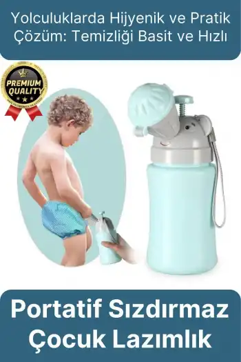 Çok Amaçlı Portatif Pratik Sızdırmaz Araba Yolculuk Çocuk Kız Erkek Pisuarı Lazımlık Küçük Tuvalet