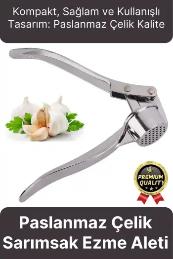 Çok Amaçlı Mutfak Paslanmaz Çelik Kompakt Tasarım Pratik Sağlam Kıyıcı Sarımsak Ezme Aleti Rendesi