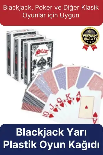 Premium Seri Eğlence Estetik Baskı Yarı Plastik Poker Texas Holden Casino 21 Blackjack Oyun Kartları