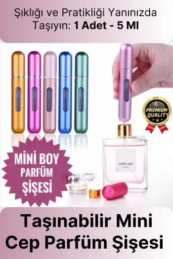 Özel Üretim Pratik Otomatik Doldurulabilir Taşınabilir Atomizer Seyahat Mini Cep Parfüm Şişesi 5 Ml