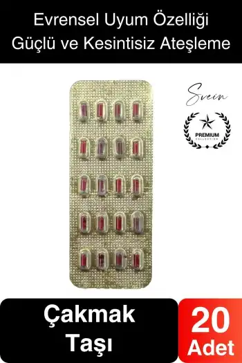 20li 1. Sınıf Çakmak Taşı Universal Blester Evrensel Tüm Çakmaklarla Uyumlu Kaliteli Uzun Ömürlü