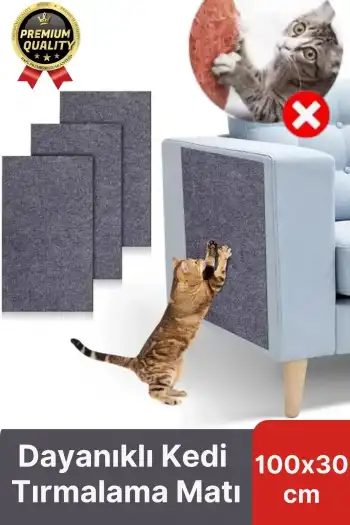 Dayanıklı Kolay Uygulanabilir Yapıştırılabilir Eşya Mobilya Koruyucu Kedi Tırmalama Matı 100 x 30 cm